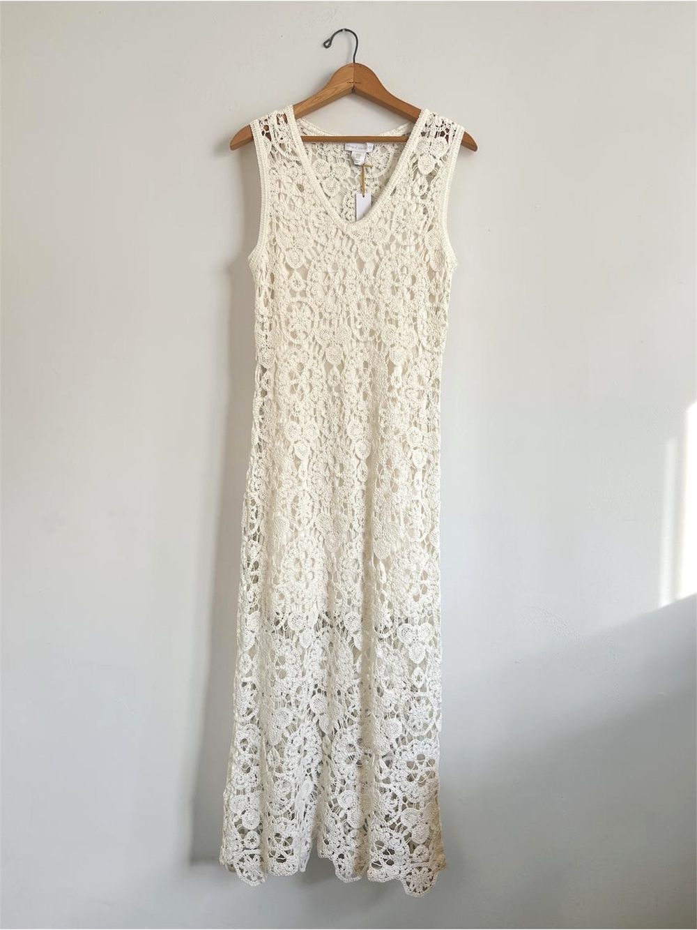 House of Harlow 1960 White Lace Crochet Midi Dress